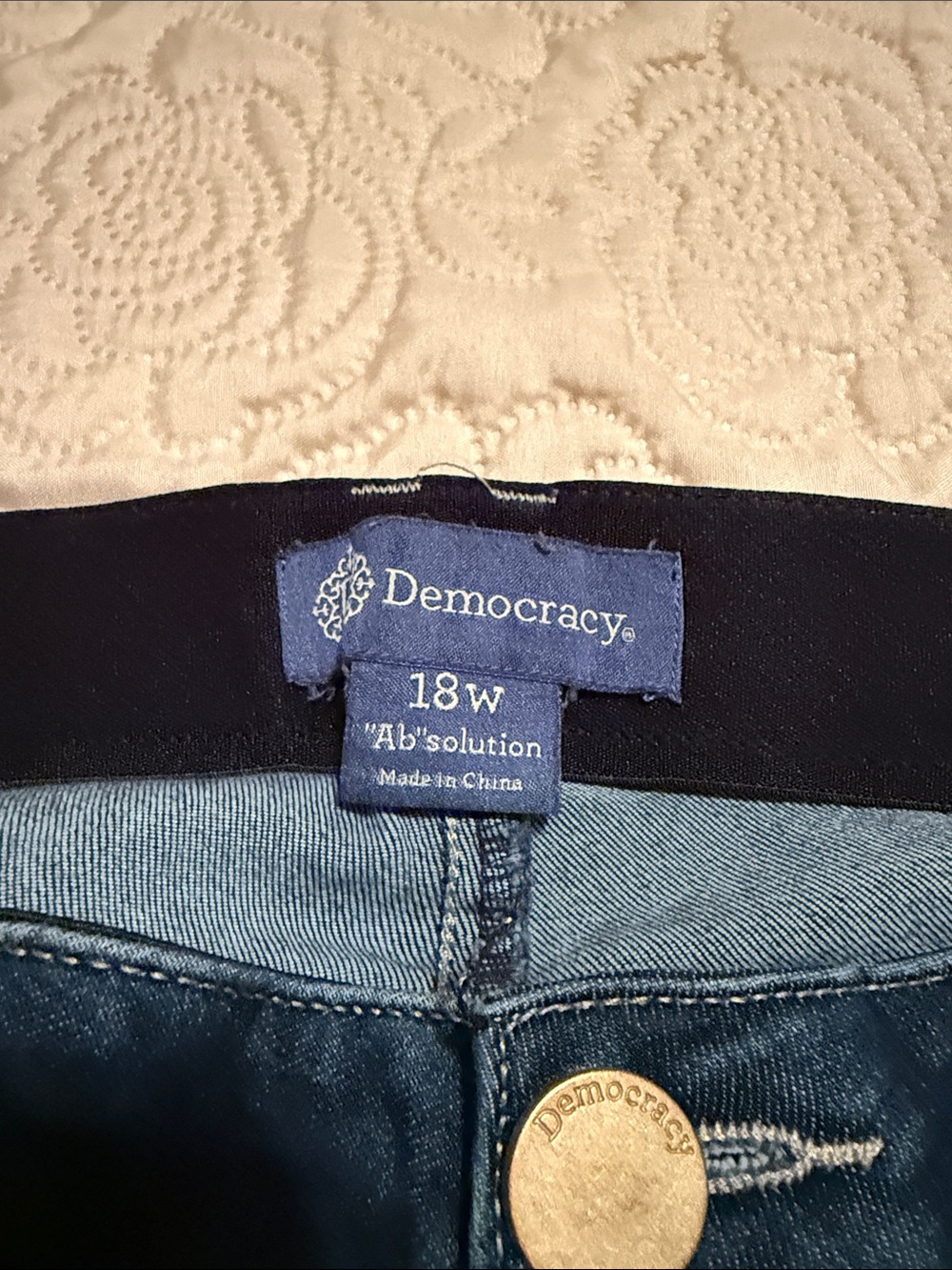 Democracy Dark Blue Bootcut Stretch Jeans - Picture 2 of 6